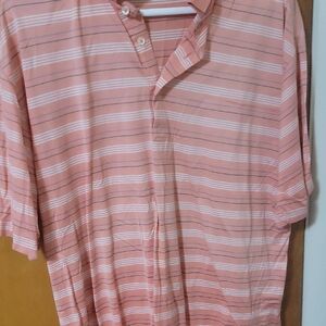 Fairway & Greene Men's Pink Striped Button Down Shirt